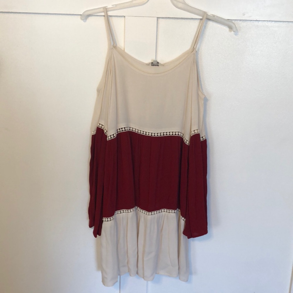 Umgee color block boho dress.